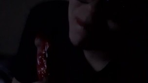 Wife eats fruit roll up off big dick