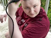 POV Big Titty BBW Shaves Her Head Outside  12/16