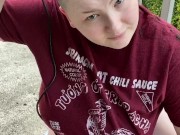 POV Big Titty BBW Shaves Her Head Outside  13/16