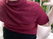 POV Big Titty BBW Shaves Her Head Outside  16/16