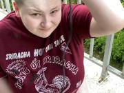 POV Big Titty BBW Shaves Her Head Outside  4/16