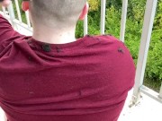 POV Big Titty BBW Shaves Her Head Outside  8/16