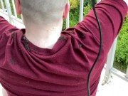 POV Big Titty BBW Shaves Her Head Outside  9/16