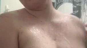 Shower time for chubby trans whore