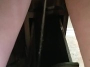 Pissing in a drawer in bathroom at work