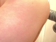 BBW Ruins Asshole With HUGE Dildo and Spews Piss from Her CAVERNOUS Cunt 9/16