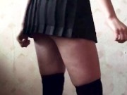 Dancing schoolgirl with beautiful legs and big ass 12/16