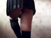 Dancing schoolgirl with beautiful legs and big ass 4/16