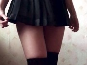 Dancing schoolgirl with beautiful legs and big ass 7/16