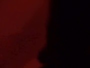 Getting my uncut cock sucked @ midnight in our backyard hot tub in the dark