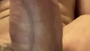 Solo thick cock jerk off