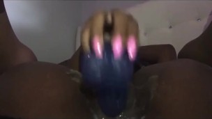 Wet Ebony Girl Playing With Her Wet Juicy Pussy
