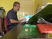 Throating submissive toys as she gets fucked 2/16