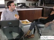 Stepmom Cassie Del Isla Gives a Special Treat Footjob 1/16