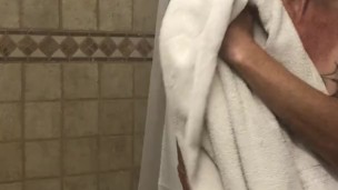 Hot & Sweaty MILF Showers Off