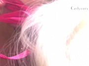 Sexy moaning and kissing asmr sounds with blonde Carlycurvy!  2/16