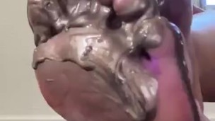 Painting with my feet 