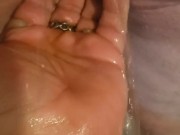 My wife pissing on my hand 9/16