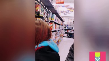 NUT IN AISLE 69**Full 1AM  IN PUBLIC CREAMPIE WITH THE HUBBY ....