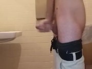 Park Restroom. Loud and horny big dick out in public 