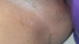 Close up solo masterbating before bed