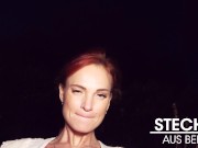 Outgoing Kessie Shy FUCKED OUTDOORS behind German ad board! Berlin Banger 12/16