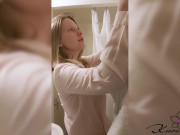 Blonde Washes and Masturbate Pussy in Shower - Amateur 1/16