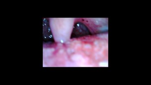 tiny's point of view of throat play with a Giantess