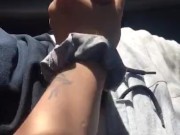 Wife gives Husband handjob in CAR 1/16