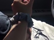 Wife gives Husband handjob in CAR 12/16