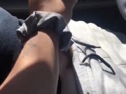 Wife gives Husband handjob in CAR 5/16