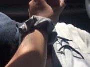 Wife gives Husband handjob in CAR 6/16