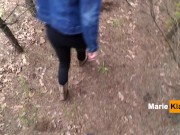 Public blowjob pov in forest, we were nearly caught, outside cumshot mouth 1/16
