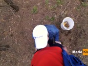 Public blowjob pov in forest, we were nearly caught, outside cumshot mouth 12/16