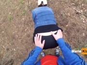 Public blowjob pov in forest, we were nearly caught, outside cumshot mouth 2/16