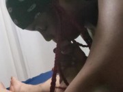 ebony teen sucks white dick 6/16