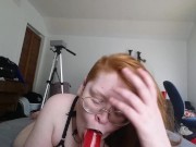 Pale Chubby Goth Girl Smears Her Black Lipstick All Over Your Dick 10/16