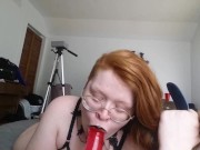 Pale Chubby Goth Girl Smears Her Black Lipstick All Over Your Dick 11/16