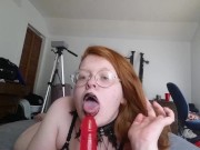 Pale Chubby Goth Girl Smears Her Black Lipstick All Over Your Dick 13/16