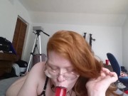 Pale Chubby Goth Girl Smears Her Black Lipstick All Over Your Dick 15/16