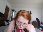 Pale Chubby Goth Girl Smears Her Black Lipstick All Over Your Dick 5/16