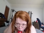 Pale Chubby Goth Girl Smears Her Black Lipstick All Over Your Dick 7/16