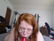 Pale Chubby Goth Girl Smears Her Black Lipstick All Over Your Dick 8/16