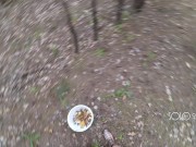 Innocent teen public play with pussy in the forest, masturbating outside 2/16