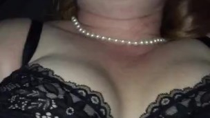 Trying out my new vibrator while my driver films me