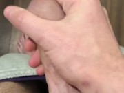 Quick tug on my cock before work 