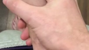 Quick tug on my cock before work 
