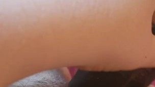 Amateur Teen Takes 7 Inch Black Dildo