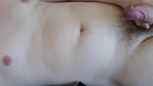 Jerking off and cumming on the couch
