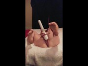 Edging, Squirting, Cumming In Red Lacy Panties 14/16